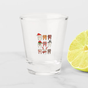 Dental Christmas Funny Dentist Holiday Shot Glass