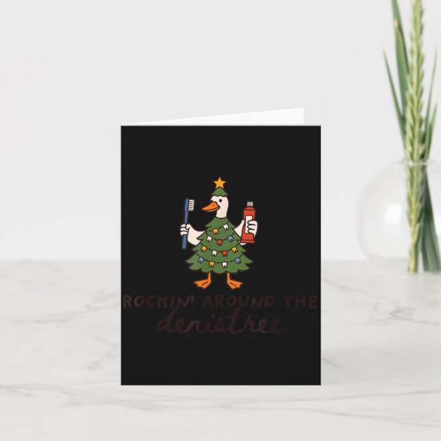 Dental Christmas Hygienist Holiday Dentist Denistr Card (Front)