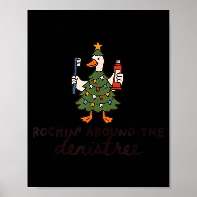 Dental Christmas Hygienist Holiday Dentist Denistr Poster (Front)