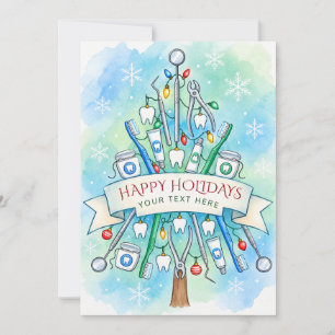Dental Christmas Tree Dentist Christmas Holiday Card