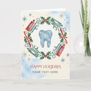 Dental Christmas Wreath Dentist Christmas Holiday Card