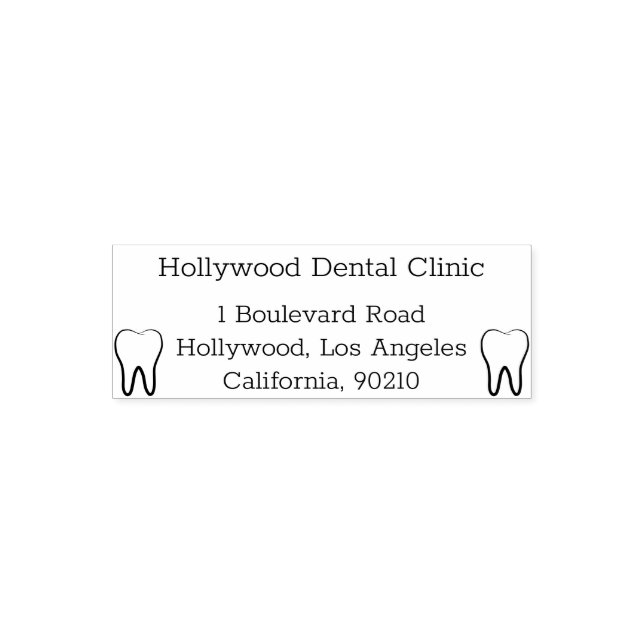 Dental clinic address Self Inking Rubber Stamp (Design)
