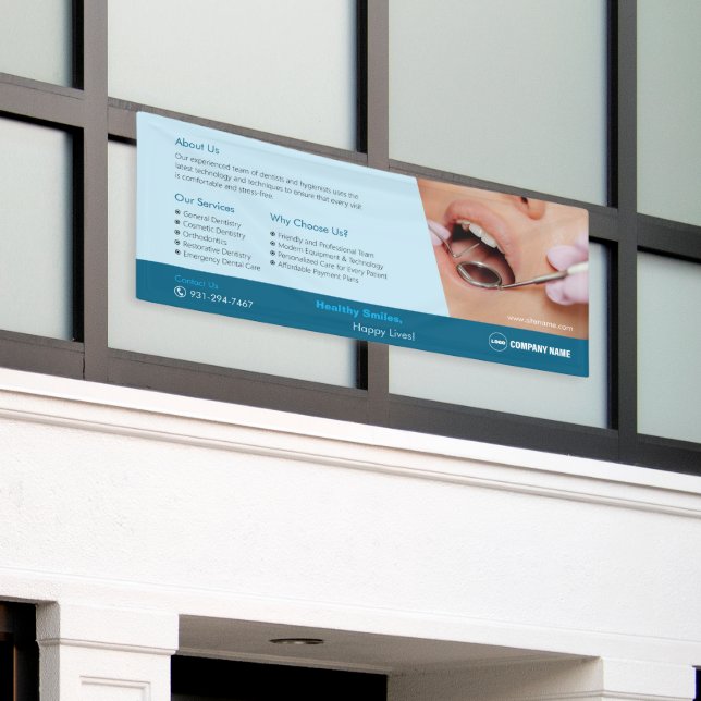 Dental Clinic Custom Banner (Outside Building)