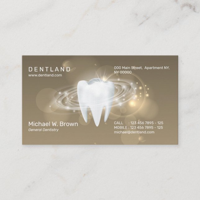 Dental Clinic Dentist Appointment Business Card (Front)