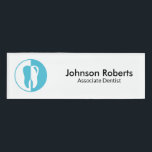 Dental clinic dentist doctor assistant name tag<br><div class="desc">Show off your name and title in Style with this "Professional Dental Assistant Dentist Tooth Logo" personalised name tag. You can customise it with your name and text on this design. This classy name tag will definitely impress staff and patients alike!</div>