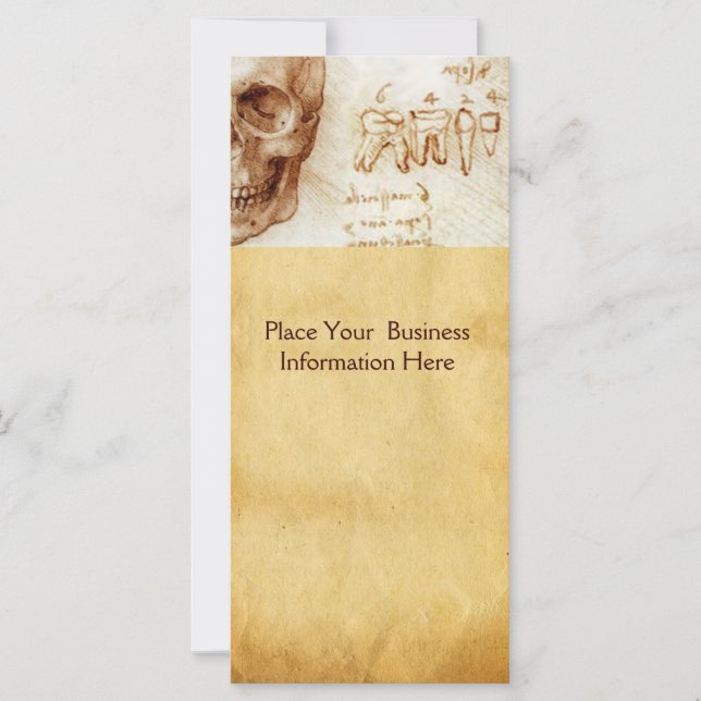 DENTAL CLINIC ,DENTIST MONOGRAM ,Antique Parchment (Front)