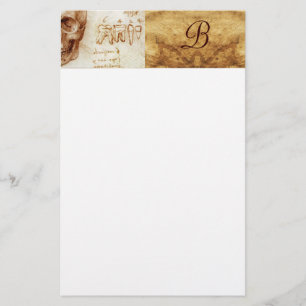 DENTAL CLINIC ,DENTIST MONOGRAM ,Antique Parchment Stationery