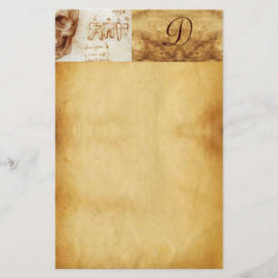 DENTAL CLINIC ,DENTIST MONOGRAM ,Antique Parchment Stationery