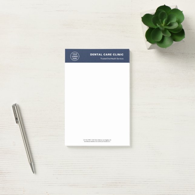 Dental Clinic Dentist Professional Logo Post-it Notes (Office)