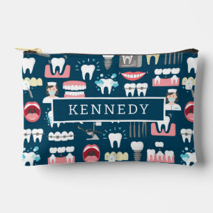 Dental Clinic Office Pattern Accessory Pouch