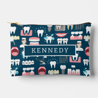 Dental Clinic Office Pattern Accessory Pouch