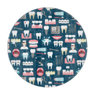 Dental Clinic Office Pattern Cutting Board