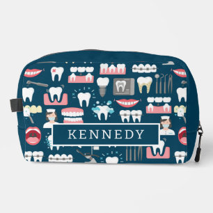 Dental Clinic Office Pattern Dopp Kit