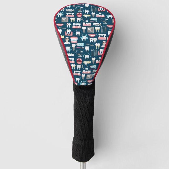 Dental Clinic Office Pattern Golf Head Cover (Front)