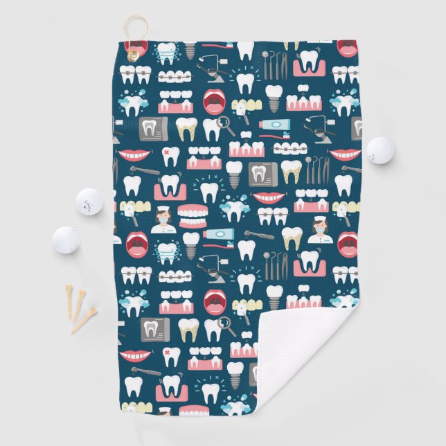 Dental Clinic Office Pattern Golf Towel (InSitu)