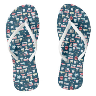 Dental Clinic Office Pattern Jandals