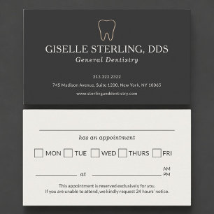 Dental Clinic Tooth Office Appointment Business Card