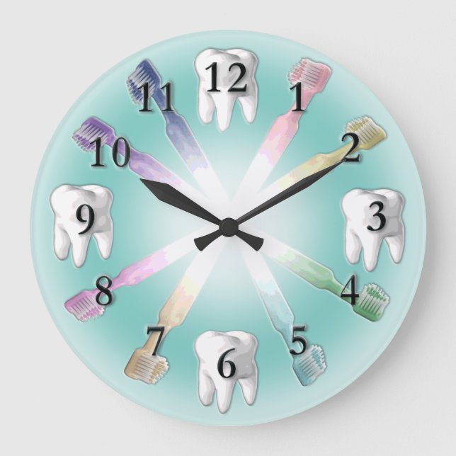 Dental Clock with Changeable Background Colour (Front)