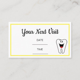 Dental Dentist Appointment Card
