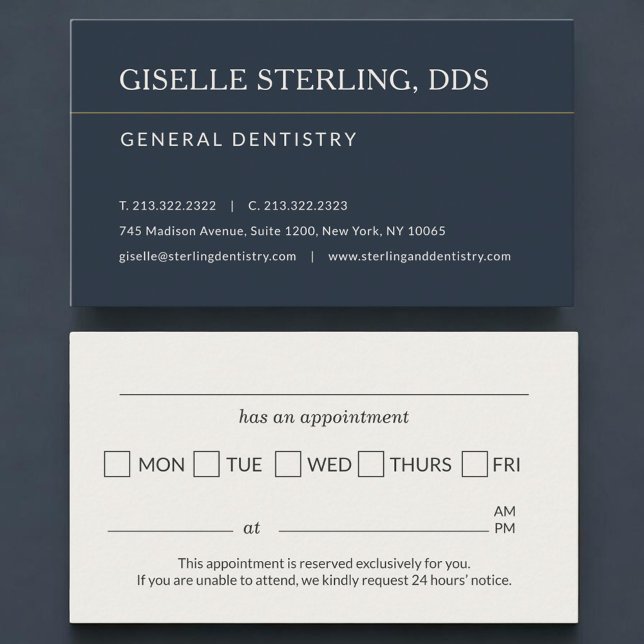 Dental Dentistry Office Appointment Reminder Business Card (Creator Uploaded)