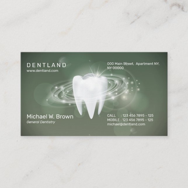 Dental Dentistry Teeth Appointment Business Card (Front)