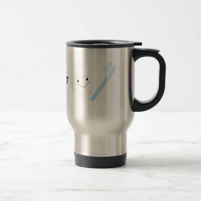 Dental Design, Tooth and Toothbrush Travel Mug (Right)