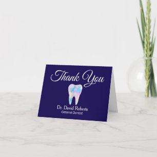 Dental Elegant Watercolor Thank You Card