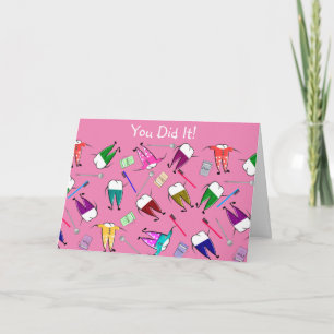 Dental Graduation Congratulations Pink Card