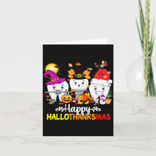 Dental Halloween Thanksgiving Christmas Happy Hall Card