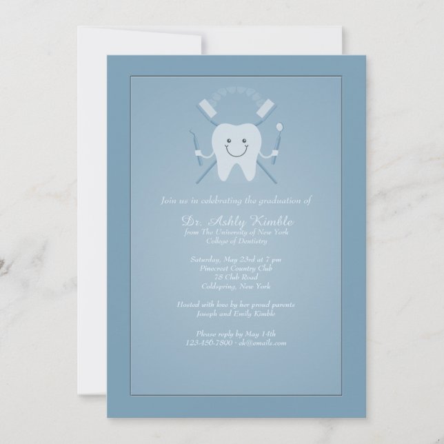 Dental Health Graduation Invitation (Front)