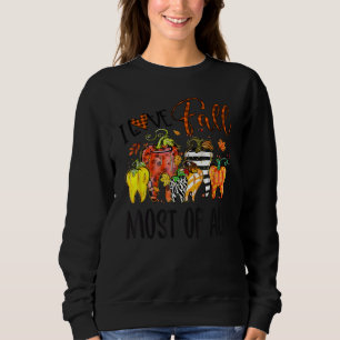 Dental Hygentist Love Fall Most Of All Pumpkin Tee