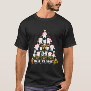 Dental Hygiene Oh Dentistree Tooth Xmas Tree Denti T-Shirt