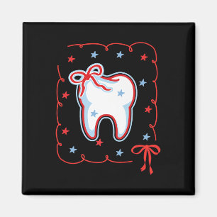 Dental Hygienist 4th July American Dentist Coquett Magnet