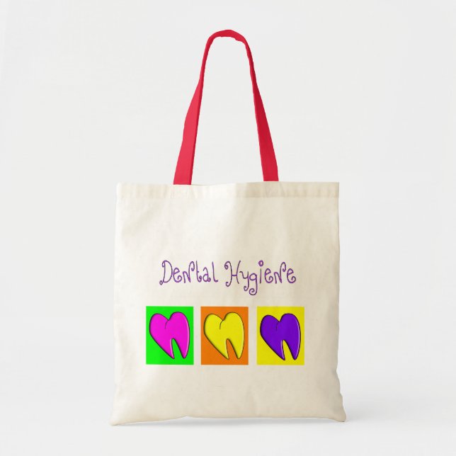 Dental Hygienist  Adorable Hearts Design Tote Bag (Front)