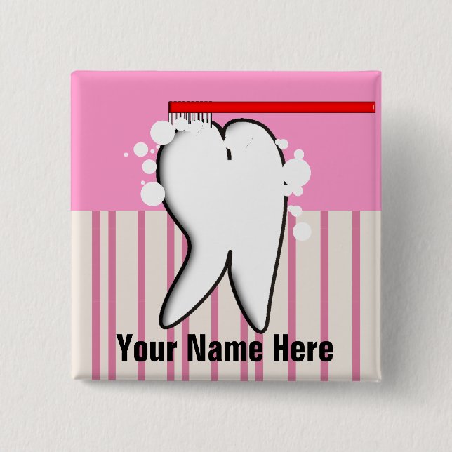 Dental Hygienist Big Tooth Name Badge (Front)