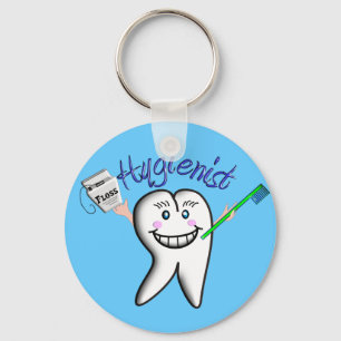 Dental Hygienist Blue Key Chain
