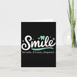Dental Hygienist Brush Floss Smile Dental istants Card