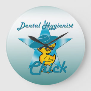 Dental Hygienist Chick #7 Large Clock