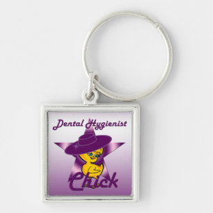 Dental Hygienist Chick #9 Key Ring