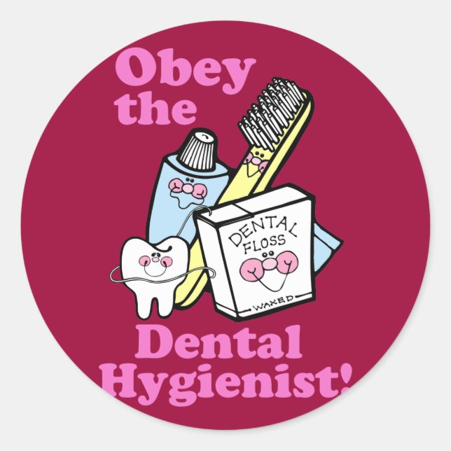 Dental Hygienist Classic Round Sticker (Front)