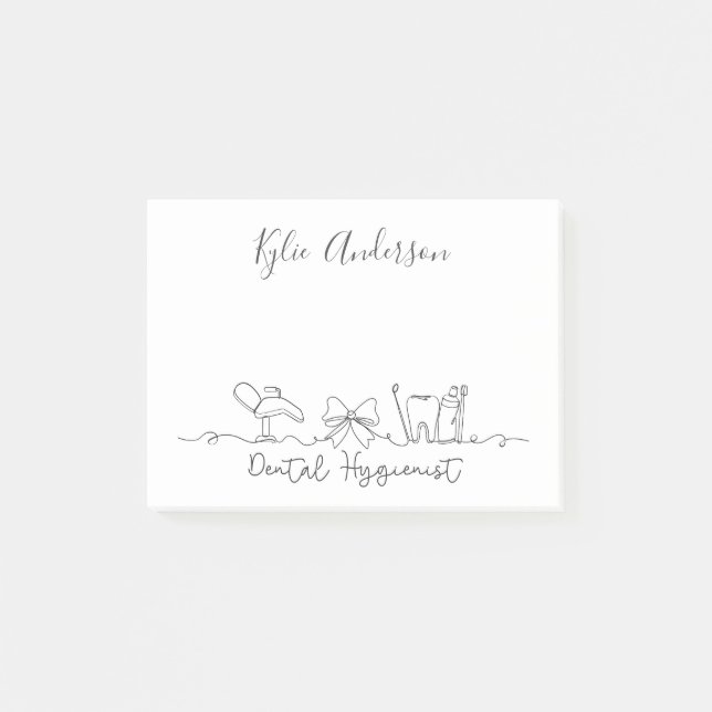 Dental Hygienist Custom Name Gift Post-it Notes (Front)