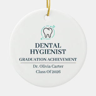 Dental Hygienist Custom Name Since Year Ceramic Tree Decoration