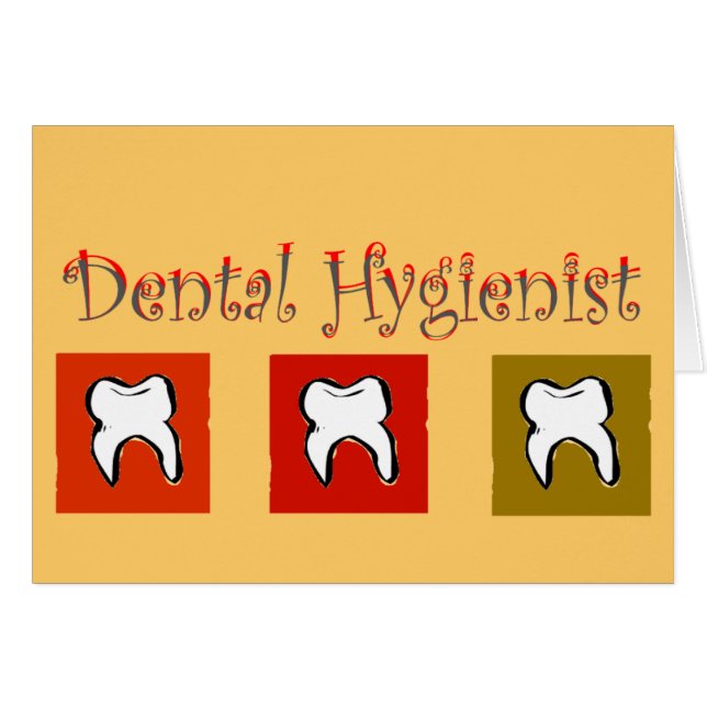 Dental Hygienist Gifts, 3 Teeth Design (Front Horizontal)