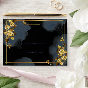 Dental Hygienist Graduation Envelope Black & Gol
