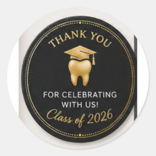 Dental Hygienist Graduation Favour Sticker Thank Y