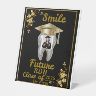 Dental Hygienist Graduation Photo Booth Sign Bla