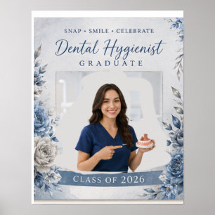 Dental Hygienist Graduation Photo Booth Sign Cla