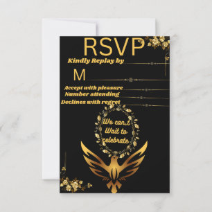 Dental Hygienist Graduation RSVP Card   Black & Go