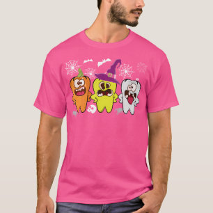 Dental Hygienist Halloween Pumpkin Ghost Witch Too T-Shirt