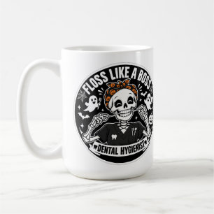 Dental Hygienist Halloween Skeleton Coffee Mug